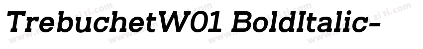 TrebuchetW01 BoldItalic字体转换